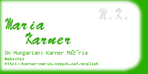 maria karner business card